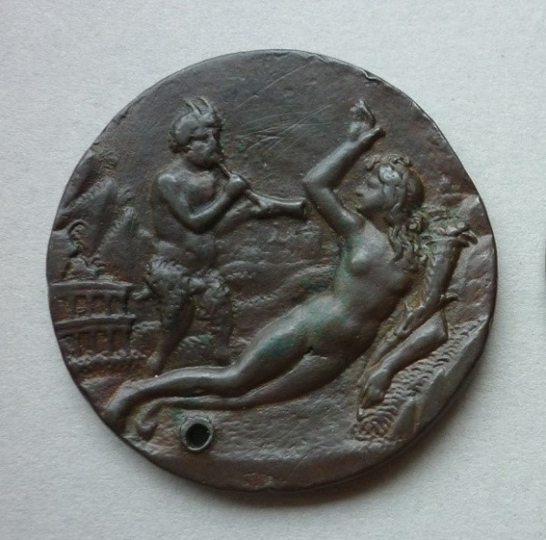 lautizio-da-perugia-fra-antonio-da-brescia-abbondanza-satiro-placchetta-bronzo-veneto xvi-secolo