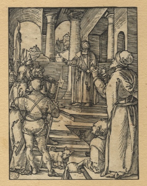 albrecht-dürer-cristo-davanti-a-pilato-xilografia-milano-raccolta-bertarelli