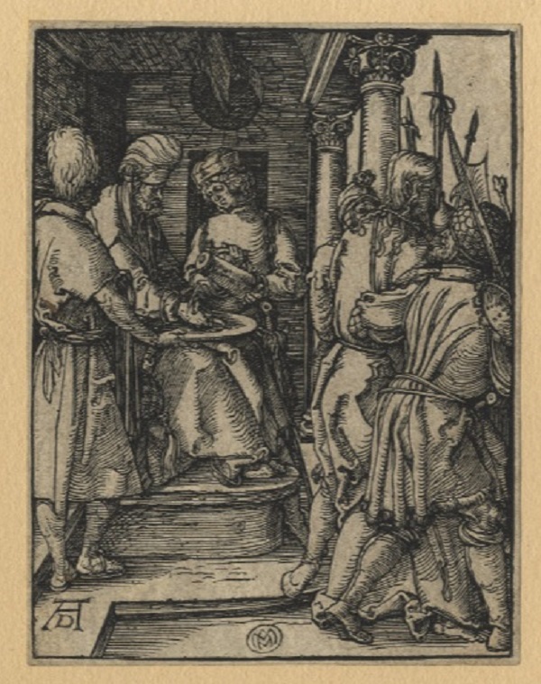 albrecht-dürer-cristo-davanti-a-pilato-xilografia