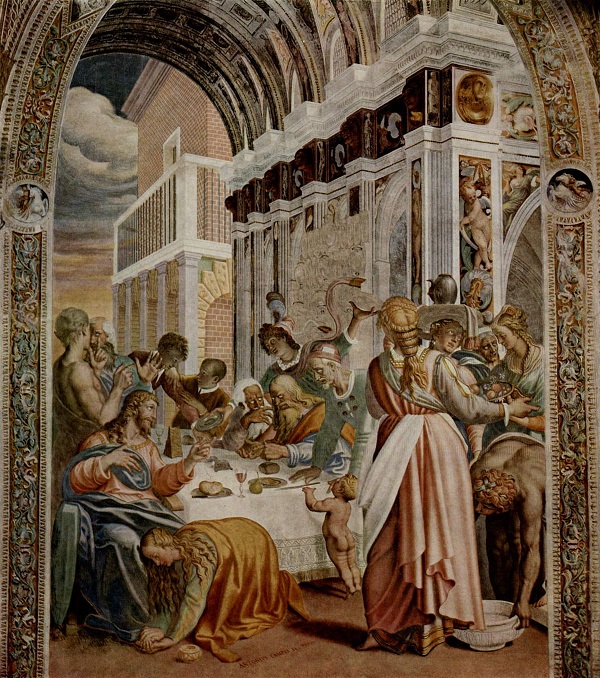 campi-antonio-cena-in-casa-del-fariseo, affresco-1577-cremona-san-sigismondo-cappella-di-san-giovanni