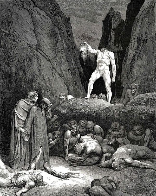 gustave-dorè-bertran-de-born-illustrazione-dante-alihgieri-commedia-inferno-capitolo-xxviii