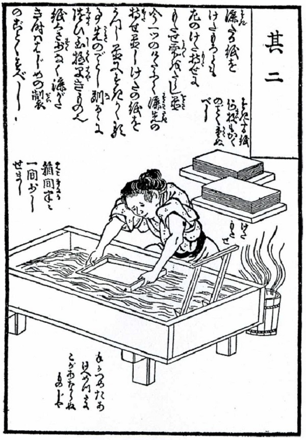 japanese-paper-making-kiyofusa-narita-1976-kamisuki-jōhōki-edo-1781