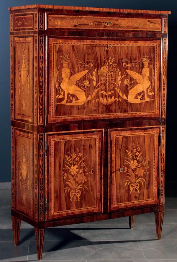 secretaire-intarsiato-neoclassico-lombardo-cassina