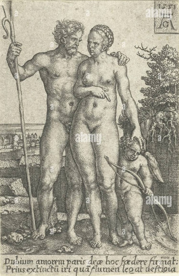 heinrich-aldegrever-paride-enone-marte-venere-1551-incisione